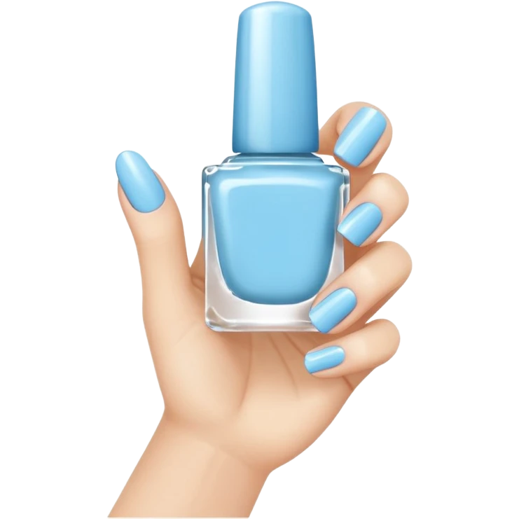 light blue nails emoji
