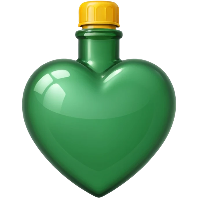 Bottle green heart emoji