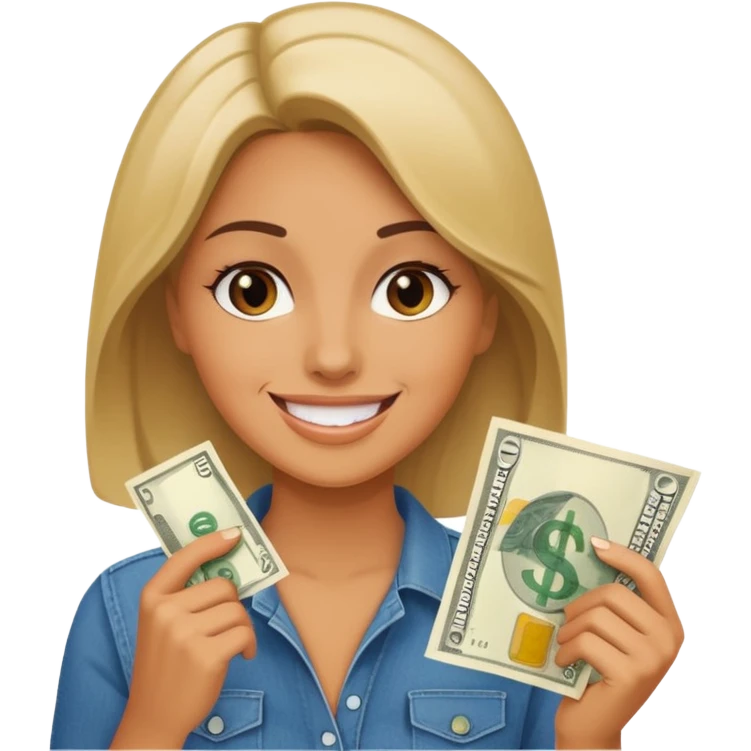Woman On A dolar emoji