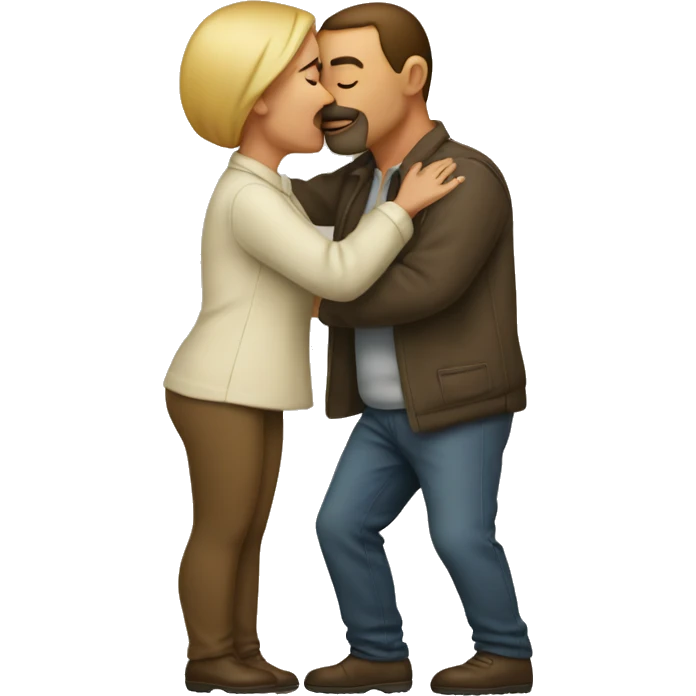 wife and husband kissing  emoji