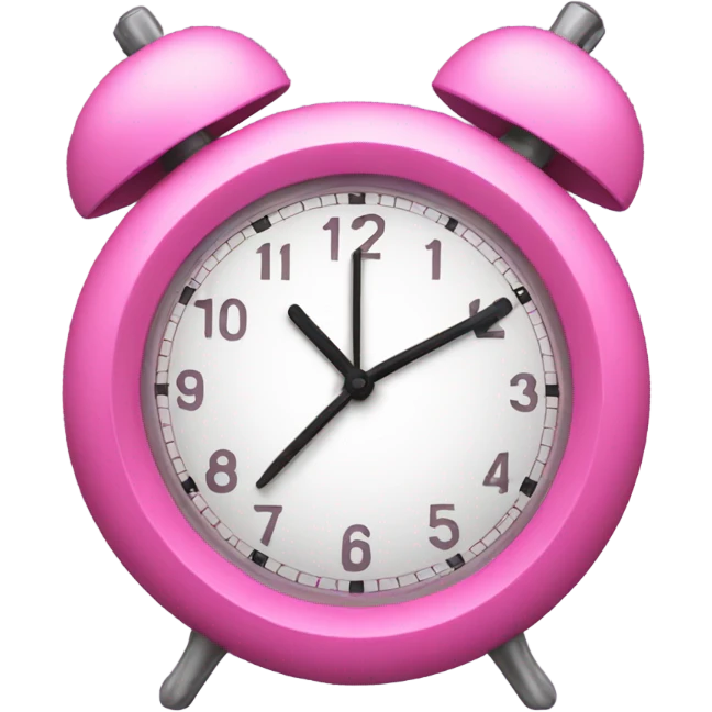 Pink clock emoji