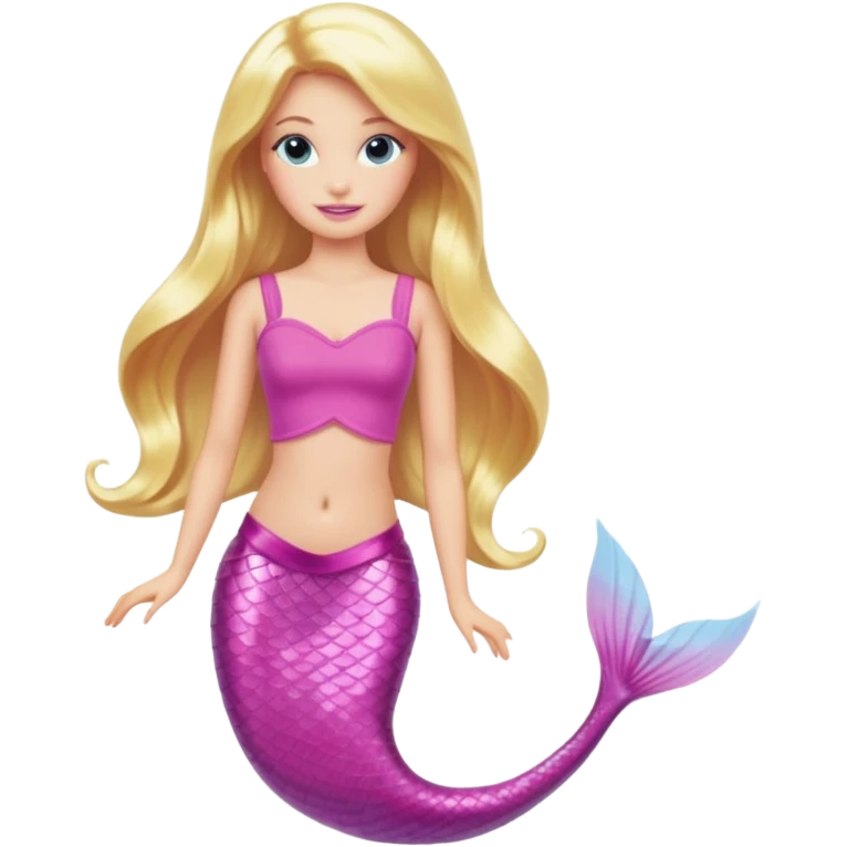 barbie merliah summers with a pink mermaid tail emoji