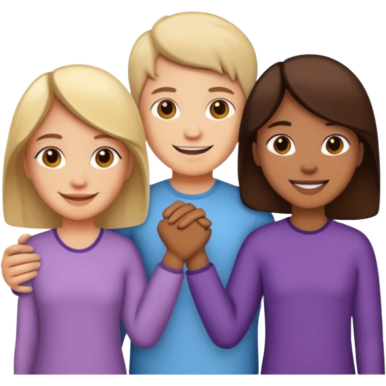 group holding hands emoji