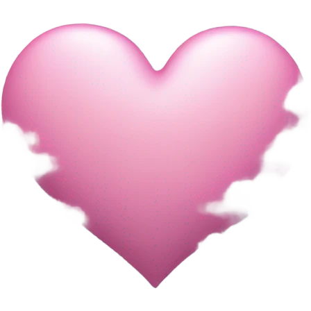 Pink heart in the clouds emoji