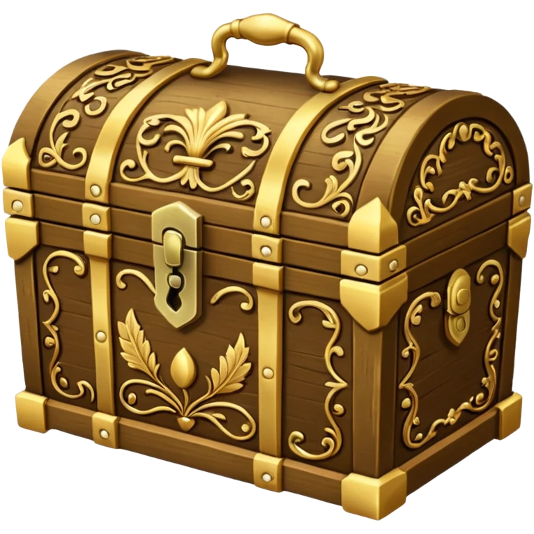 treasure box, Gold. emoji