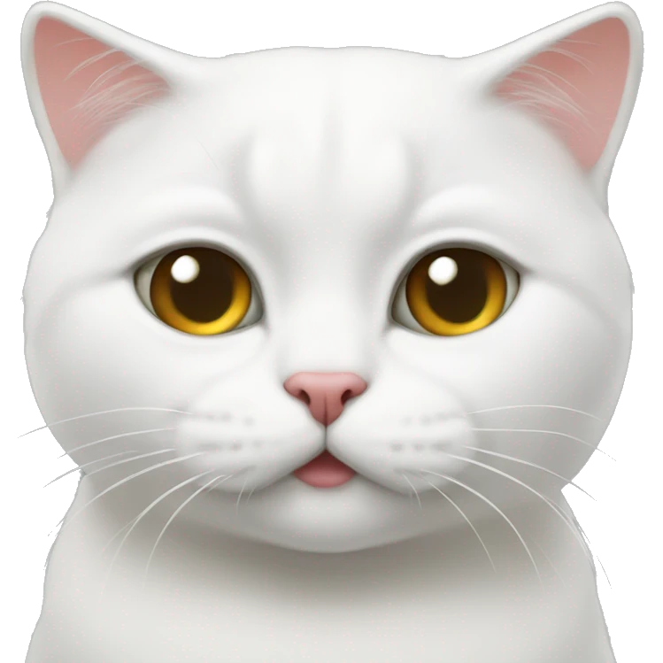 White British cat kisses  emoji