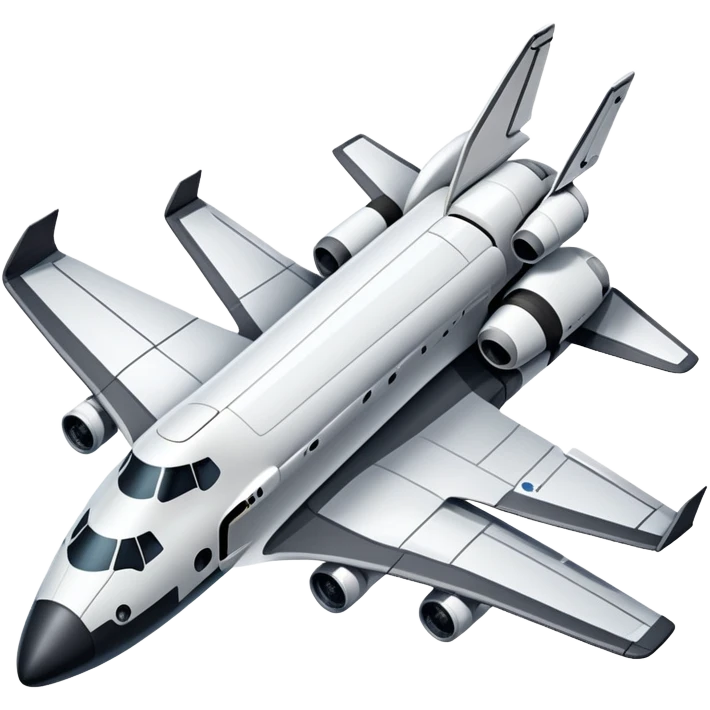 An icon featuring a collage of a space shuttle, a drone, and an airplane, symbolizing aerospace technology. The design includes rocket engines, wings, and flight paths, representing advancements in aviation and space exploration. Transparent background highlights cutting-edge aerospace engineering. emoji