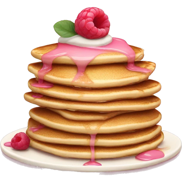 pancakes light pink berry emoji