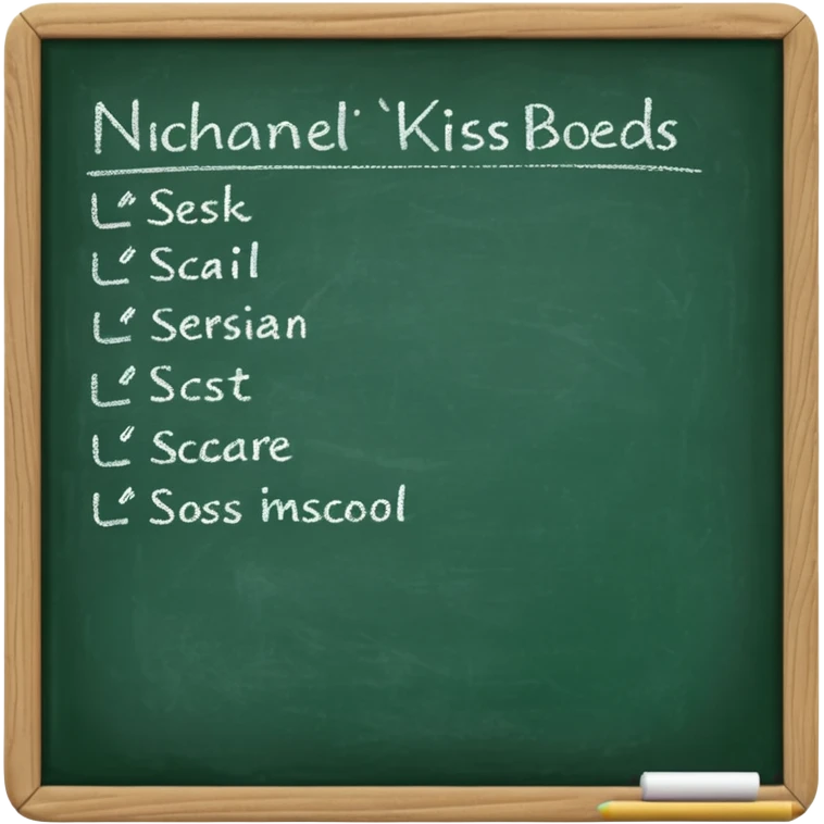 green black board notes on it emoji