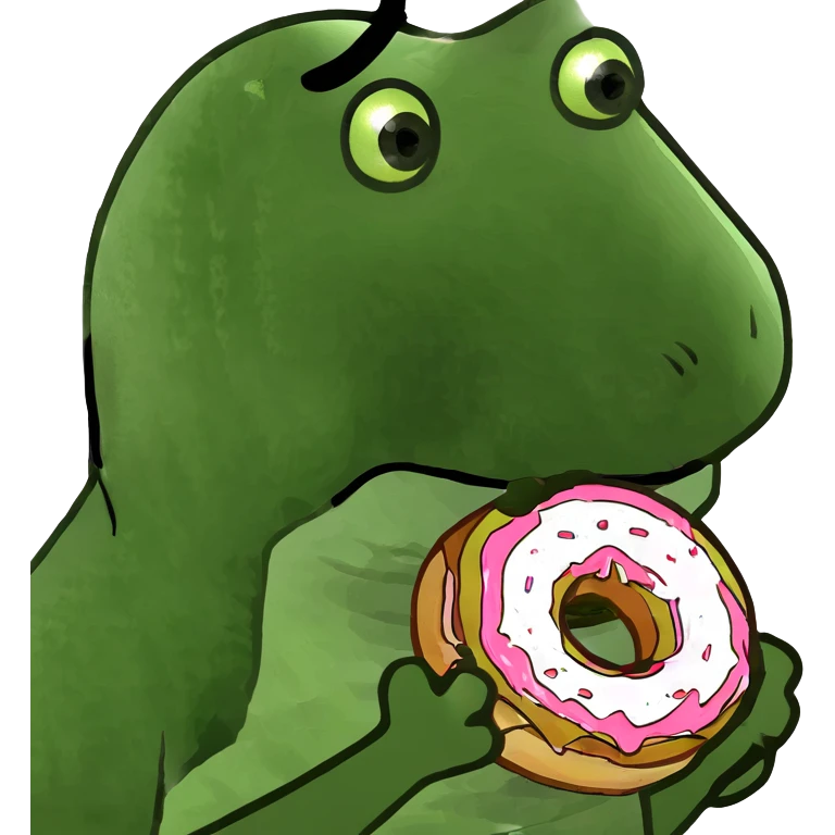 Horse eating donuts emoji