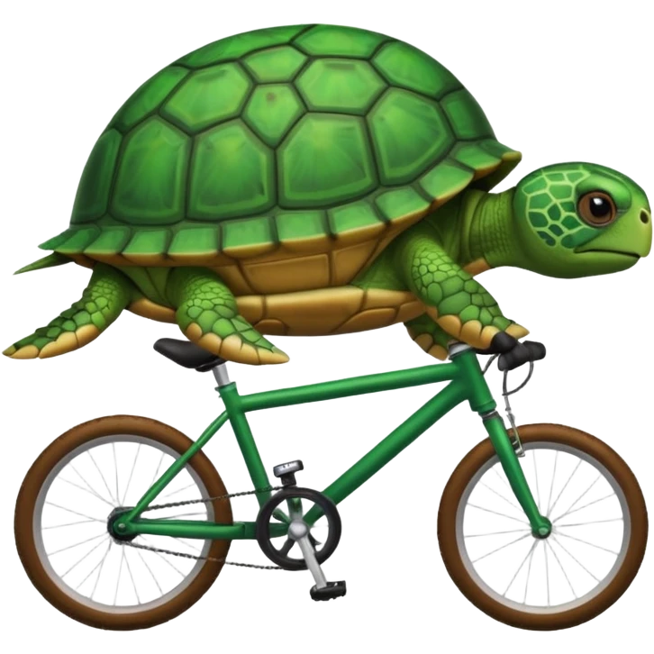 Turtle wearing a bicycle helmet emoji