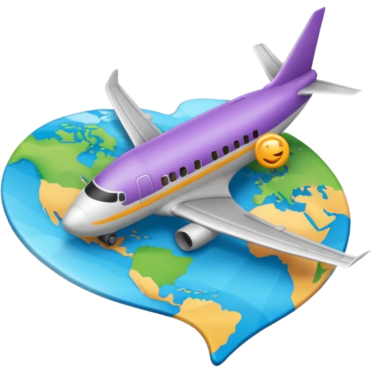 emoji de viaje, algo como un avion  dirigiendose a un destino en un mapa emoji