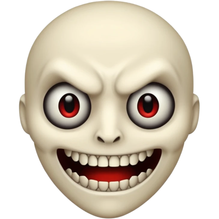 Scary face emoji