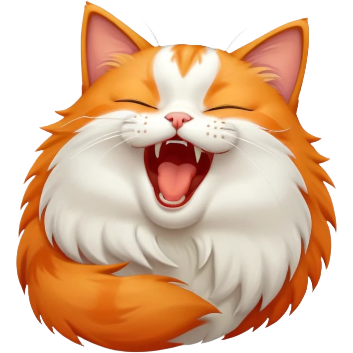 sleepy cat yawning emoji