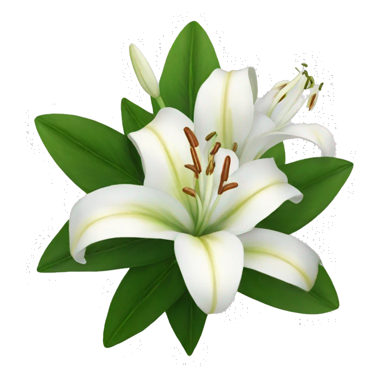white lilies emoji
