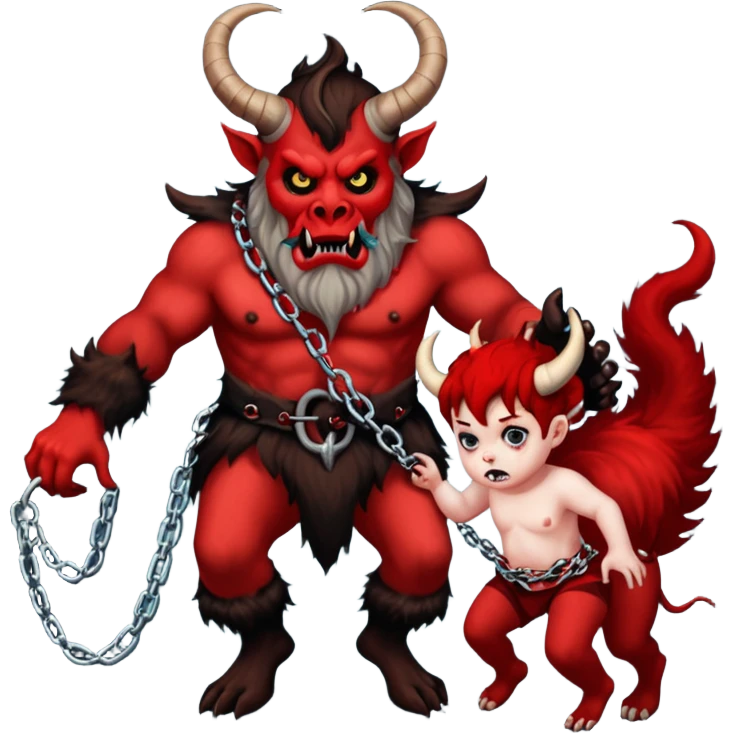 krampus dragging a kid to hell emoji