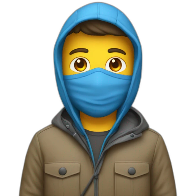 Un homme avec cagoule emoji