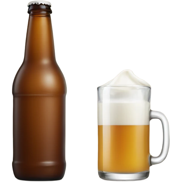 Cheers beer mug and kids milk bottle emoji