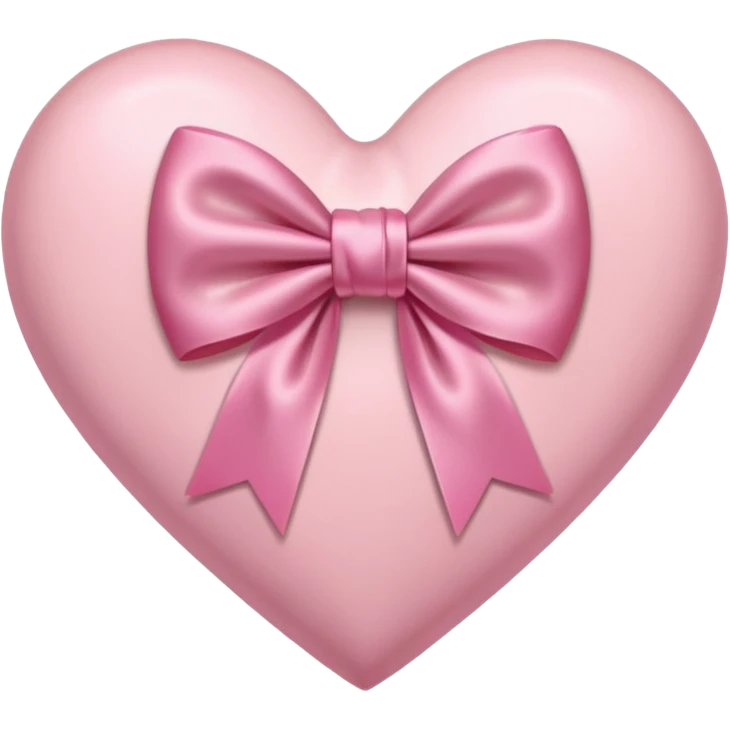 Light Pink heart with bow emoji