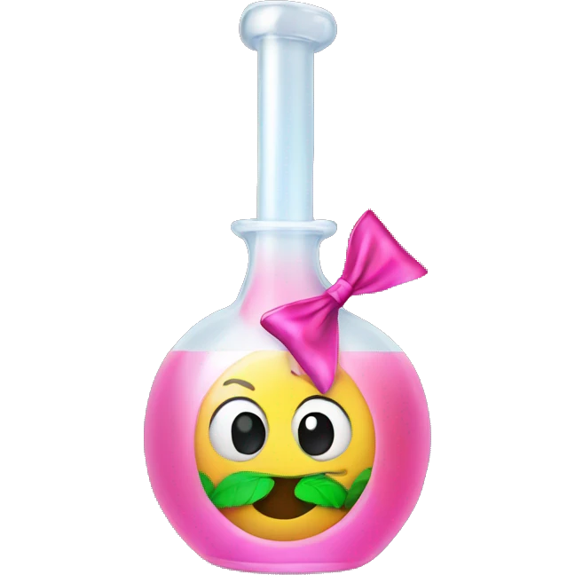 Cbd bong with pink bow emoji