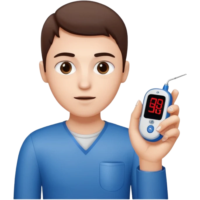 diabetes meter hand test finger blood emoji