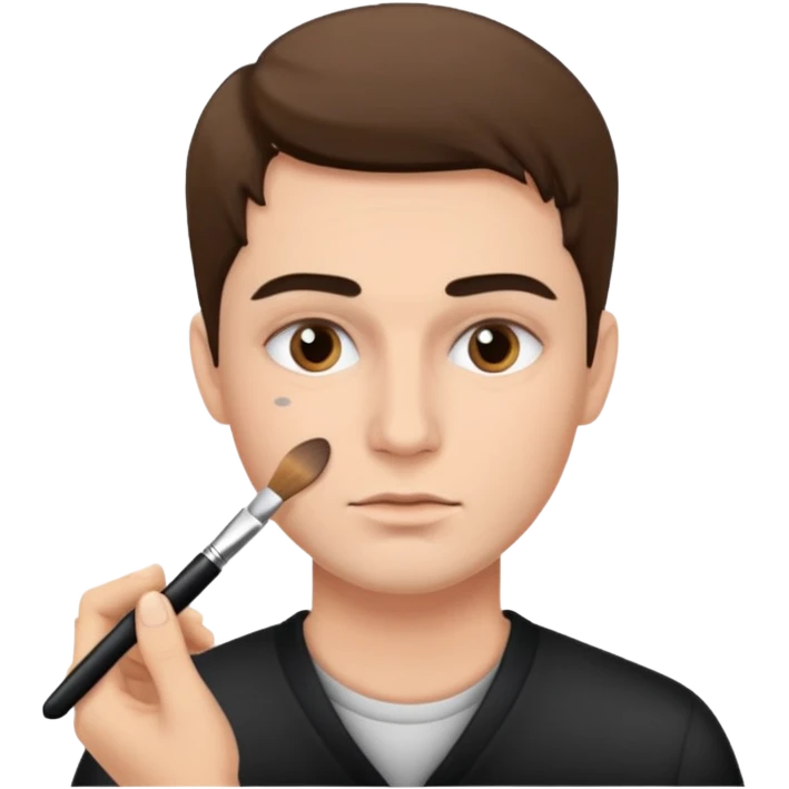 Man doing make up emoji