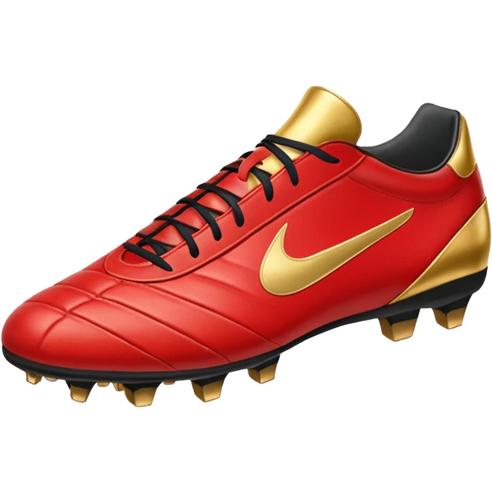 soccer cleats red and gold emoji