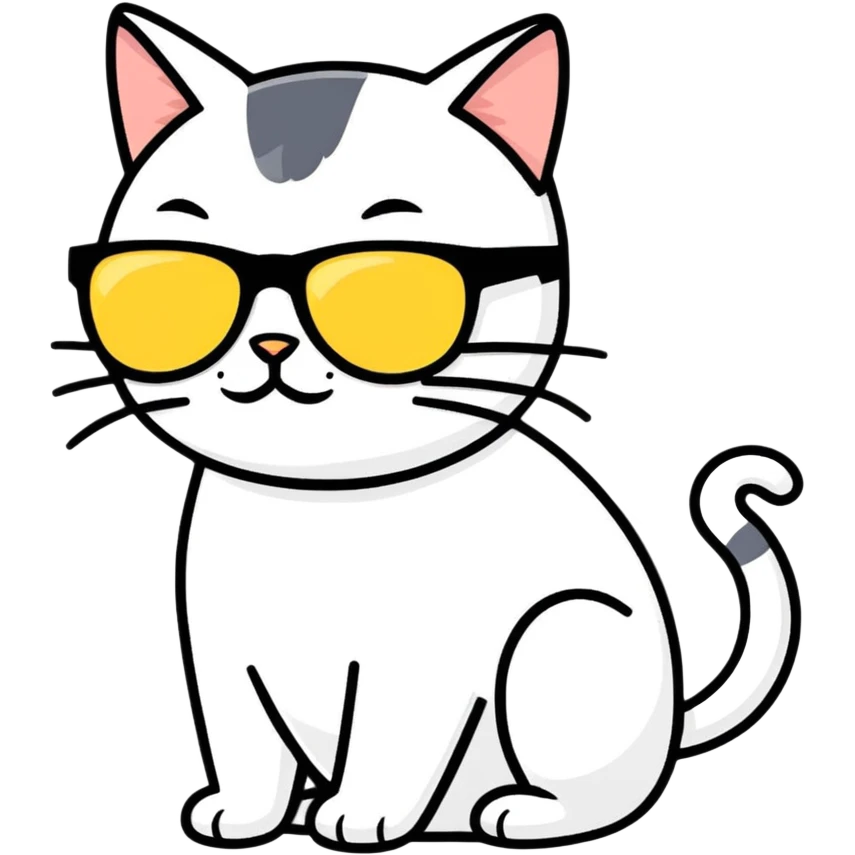 Cat with sunglasses emoji