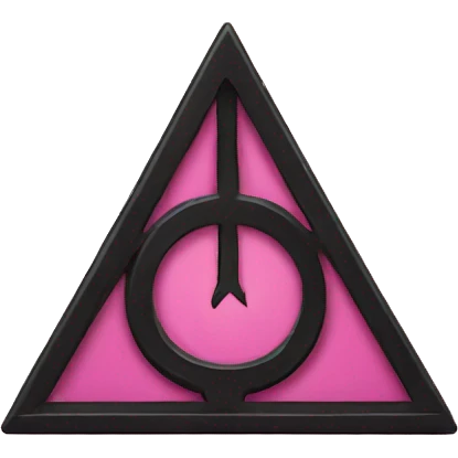 Pink Deathly hallows emoji