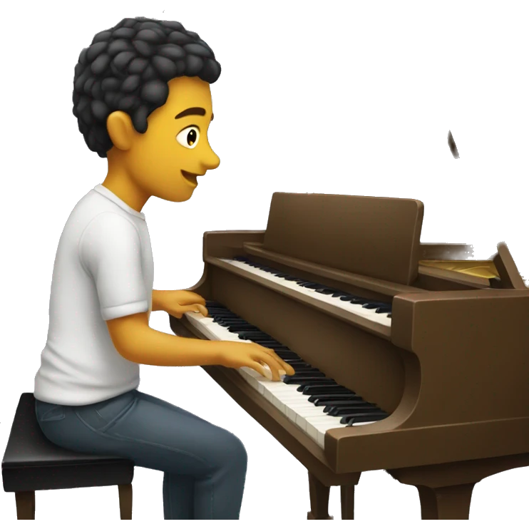 person playing piano emoji