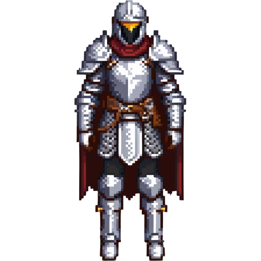 full mythril armor set, fantasy plate mail, complete set with helmet, chestplate, gauntlets, and boots emoji