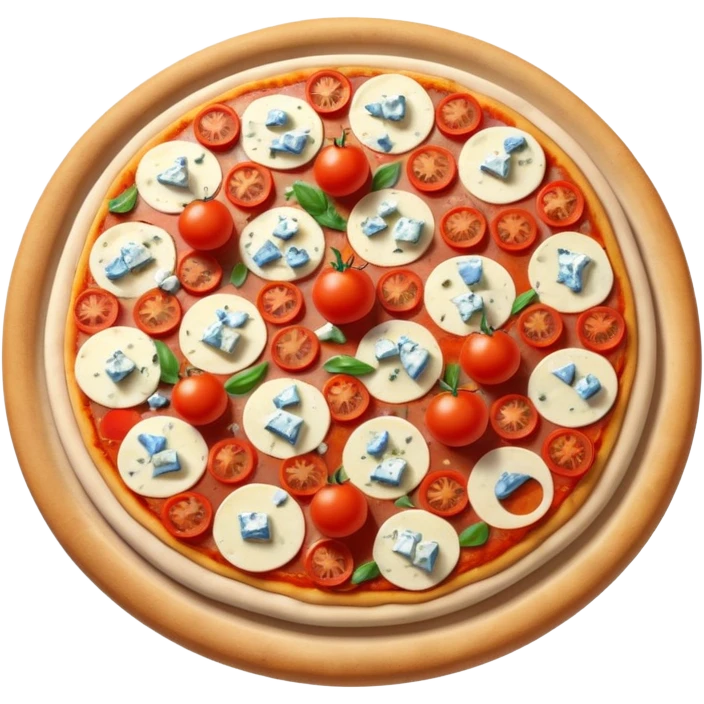 Pizza filled with the colors of France emoji