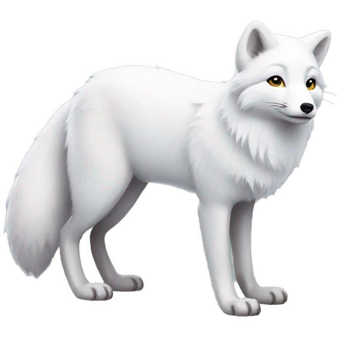 Arctic Fox full body emoji