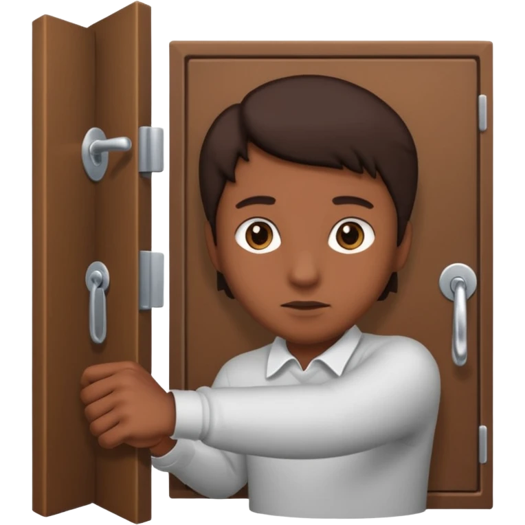 Someone locking a door emoji