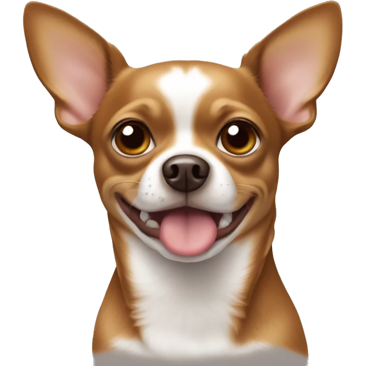 Brown chihuahua with white spot on the neck emoji