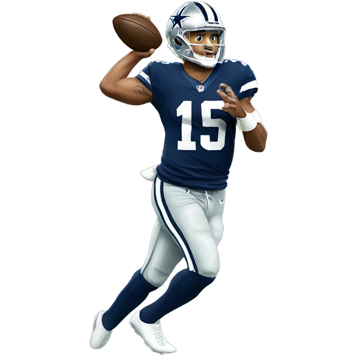 Dak prescott throwing silver football emoji