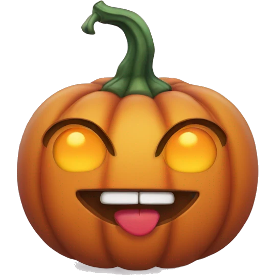 cute pumpkin, heart eyes emoji