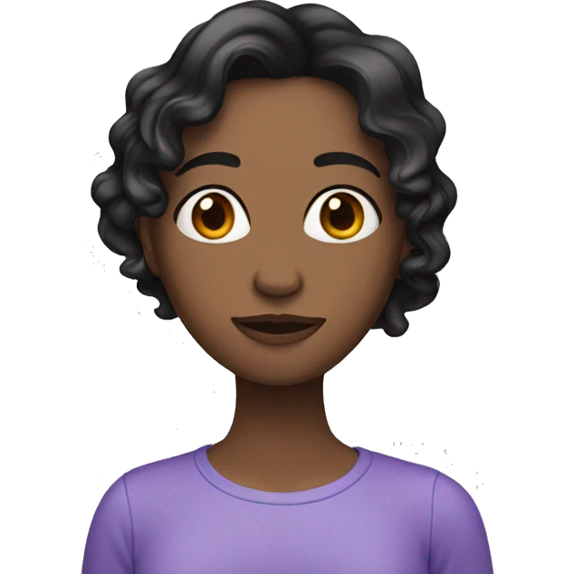 Long wavy purple black haired 20 year old women emoji