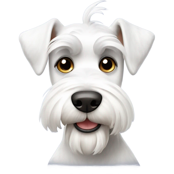White schnauzer ￼ emoji