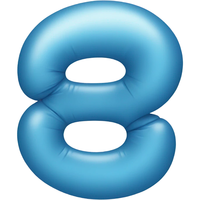 blue Balloon with number eight emoji