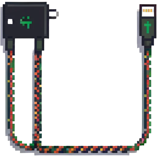 Charging cable frayed and sparking emoji