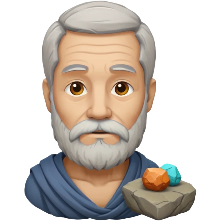 Ancient  man  with sculpture emoji