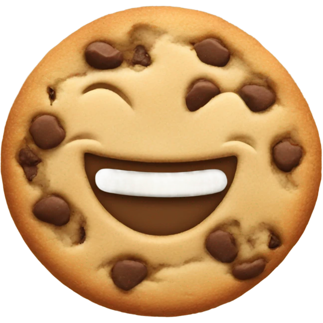 Happy cookie emoji