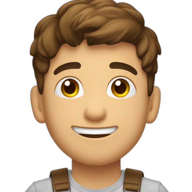 joven muchacho festejando con los brazos hacia arriba feliz emoji