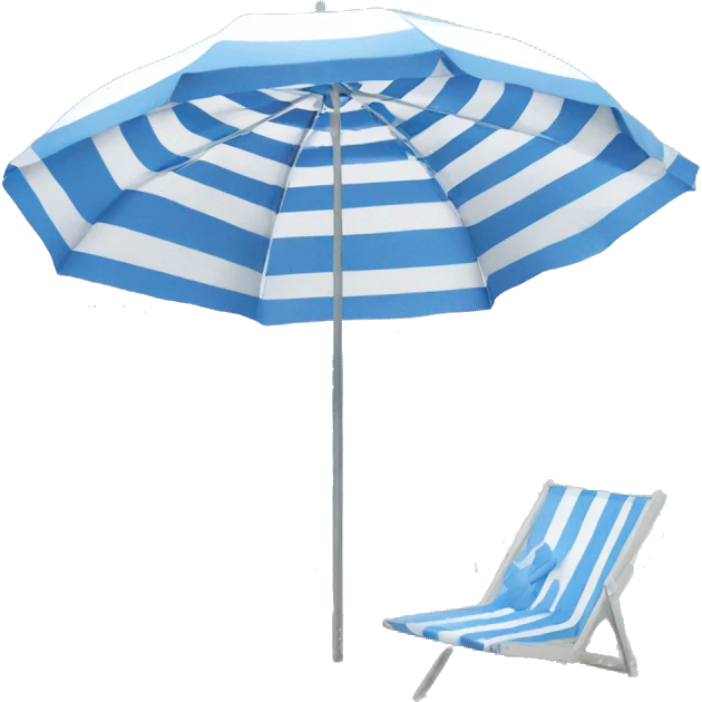 blue and white beach umbrella emoji