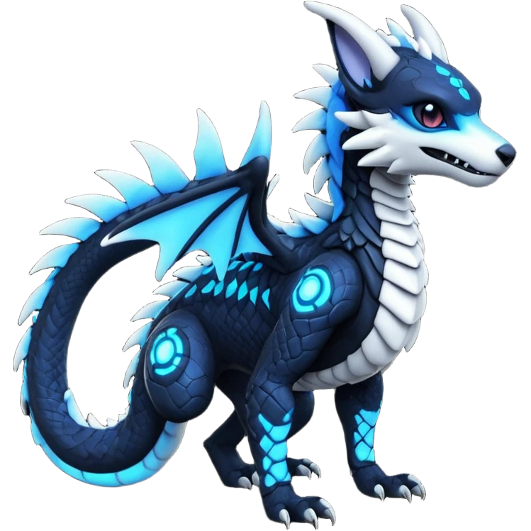 Cool gothic cute badass Scaley cyber-Vernid-Protogen-Primagen-Dutch-Angel-Dragon-Sergal-Trico-Fursuit-furry-fursona emoji