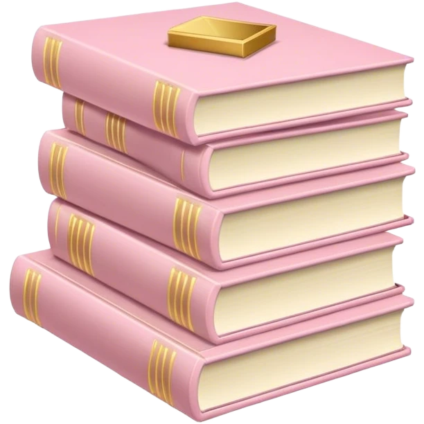 Stack of pale pink books emoji