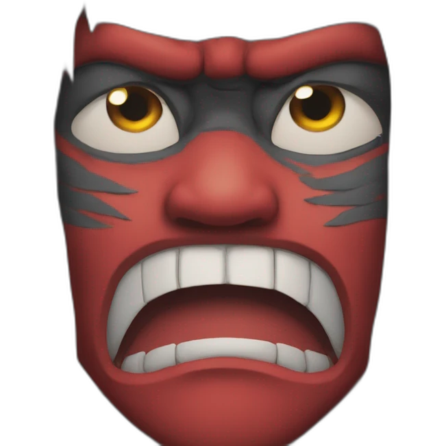 pleading tengu face emoji