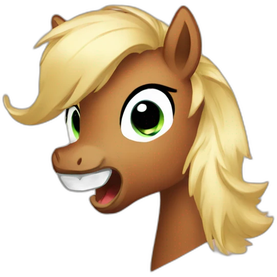 pony talking at the phone emoji