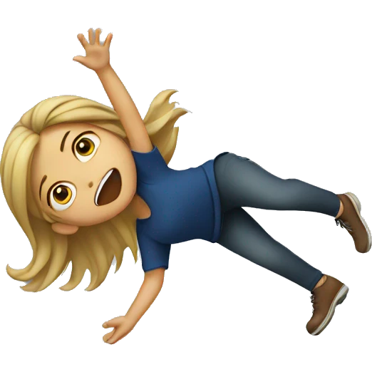 Girl falling emoji